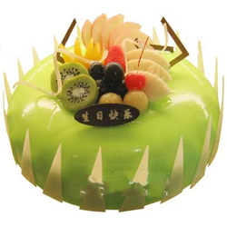 圆形水果蛋糕/绿怀