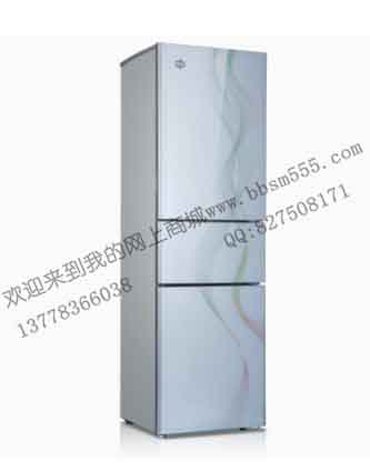 格力晶弘冰箱三门BCD-222TGA彩虹镶钻 彩晶玻璃